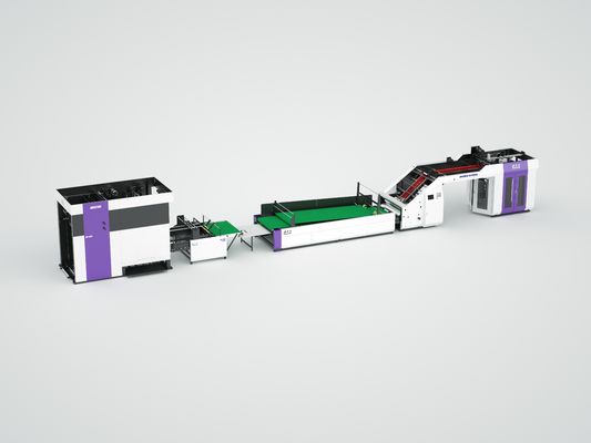 Laminatore a flauto ad alta velocità con alimentatore posteriore progettato per migliorare la velocità di laminazione e in imballaggio in cartone